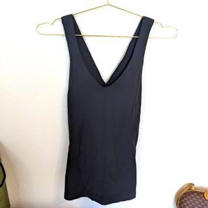 Black Lululemon low cut support tank